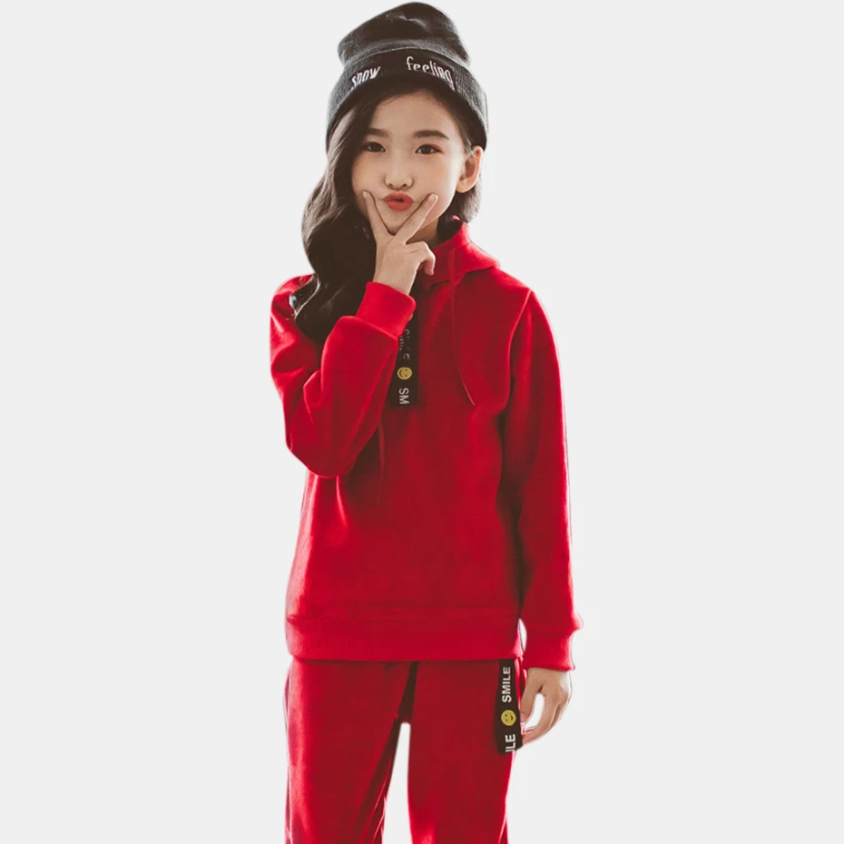 Комплект одежды для девочек детский спортивный костюм толстовка + штаны Осенняя