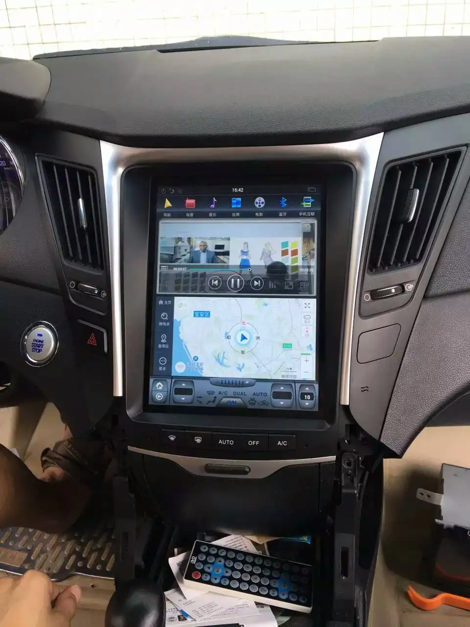 10,4 ''вертикальный экран Tesla стиль Android 8,1 автомобильный DVD gps навигатор плеер радио для hyundai sonata 2012 2013 PX6 CARPLAY
