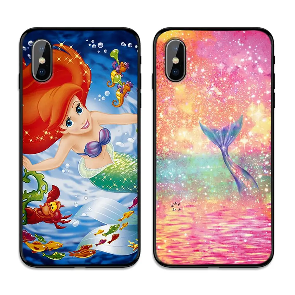 Пляж светится с русалочкой весы мягкая термополиуретановая крышка чехол для Apple