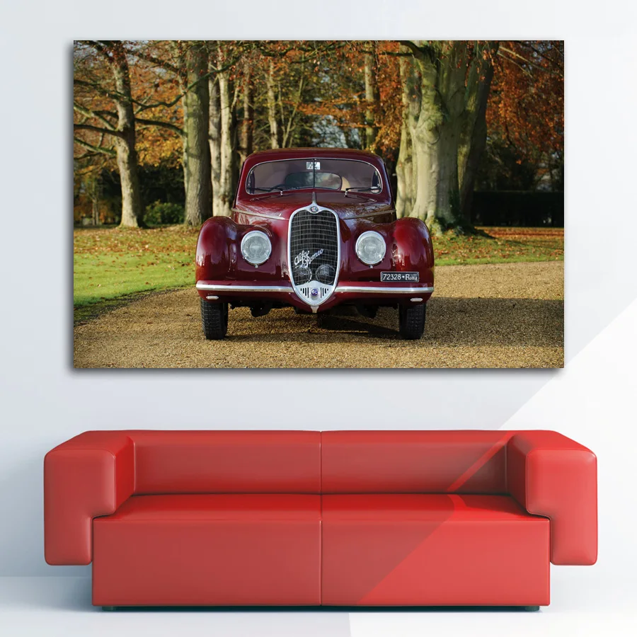 Wall Art Плакаты Alfa Romeo классический старый автомобиль Ретро Винтаж тачки садовые