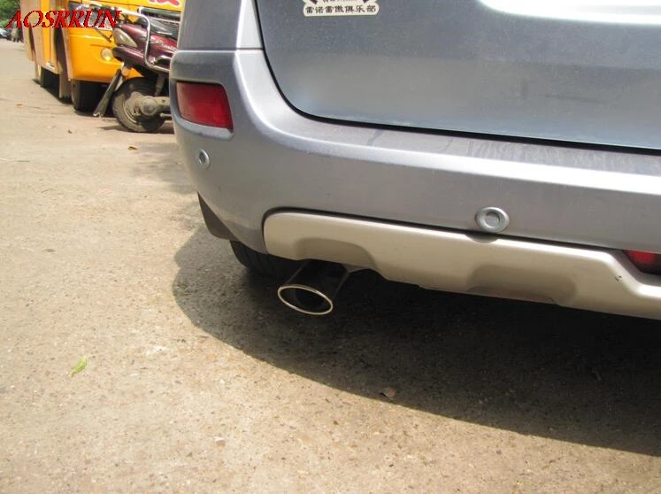 Для Renault Koleos 2009-2013 Авто круглый глушитель Совет Нержавеющая сталь отделка модифицированный автомобиль сзади хвост горло лайнер стиль