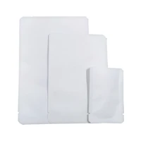 100pcs white flat kraft paper aluminum foil packaging bag heat seal mylar snack tea storage bag vacuum food retail packing pouch