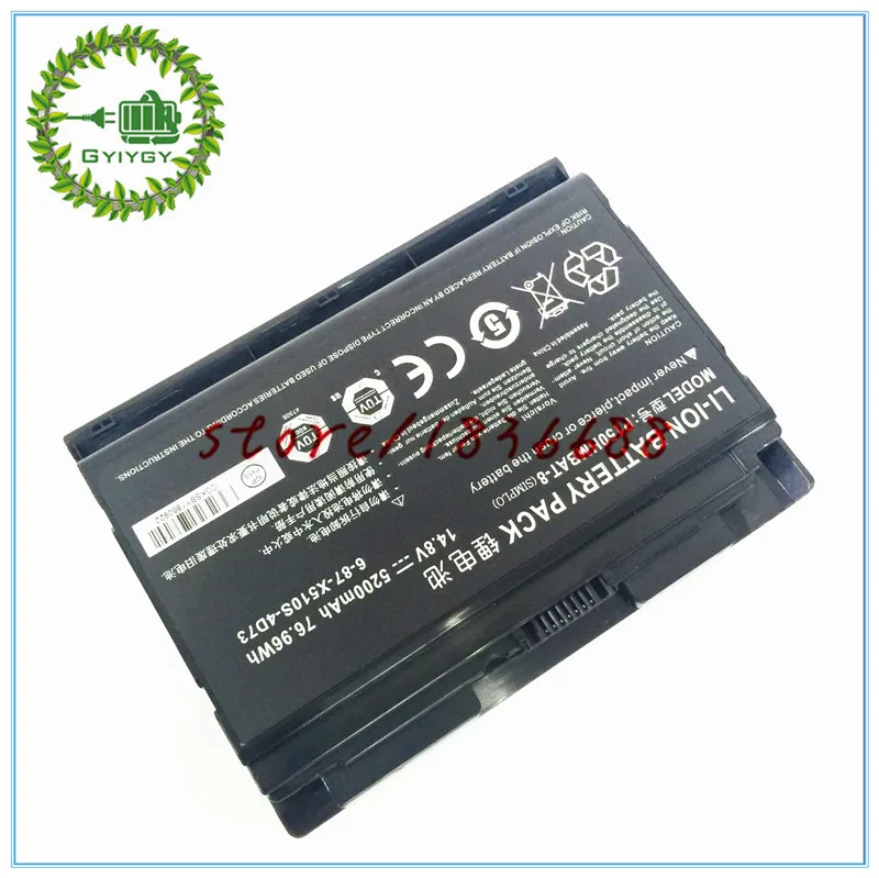 Аккумулятор GYIYGY 14 8 в 5200 мАч Вт ч для CLEVO 6 87 x510s 4j72 Np8150 Np8130 P150hm P151hm|14.8v 5200mah|battery clevoclevo
