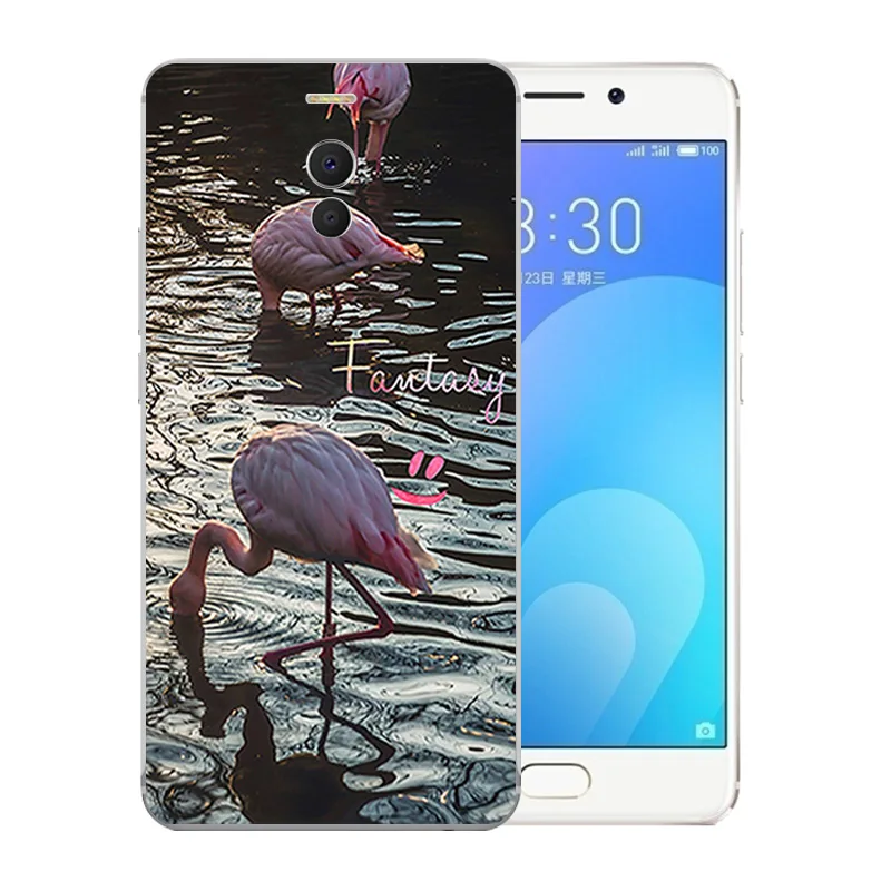 Роскошный гибкий чехол для телефона Meizu M6 Note с фламинго силиконовая задняя крышка