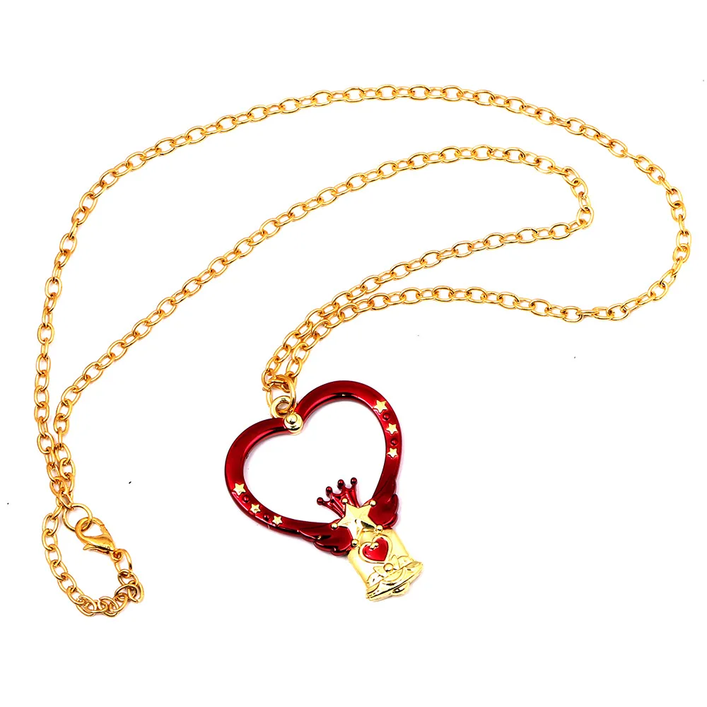 18 видов Сейлор Мун логотип Золотая цепочка колье ожерелье в форме скипетра сплав