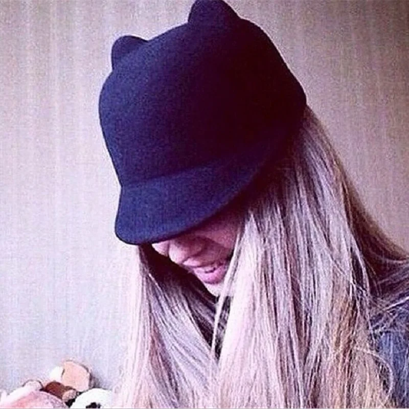 Женская зимняя шляпа с кошачьими ушками 6 цветов|hat cute|fashion hathat fashion |