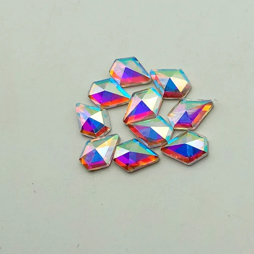 6X8 Diamond 20 шт кристаллы для ногтей, драгоценные камни, Стразы для ногтей, 3D дизайн ногтей, украшения, плоские с оборота, стеклянные стразы, камень, ювелирные изделия, AB бриллианты, сделай сам - Цвет: 6X8 Diamond