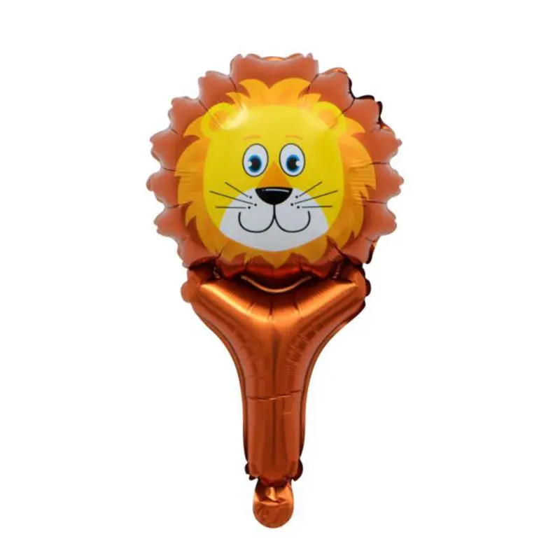 Мини животное ручной надувной шар на палочке алюминиевой фольги Воздушные шары