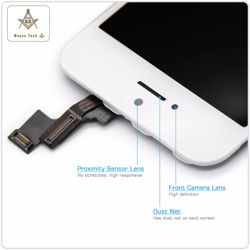 100% новый ЖК-дисплей качества AAA для iPhone 5S экран без битых пикселей с рамкой