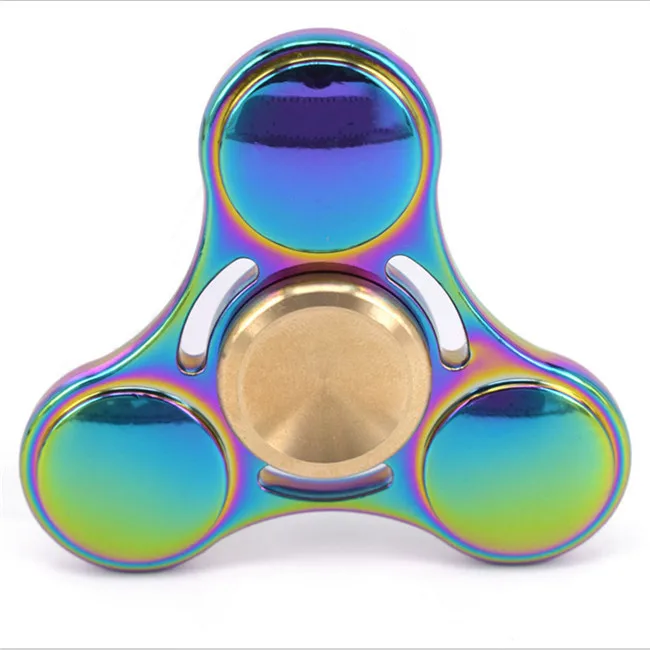 Actionbabei новый креативный Радужный EDC Fidget Metal Tri Hand Spinner СДВГ аутизм фокус игрушка