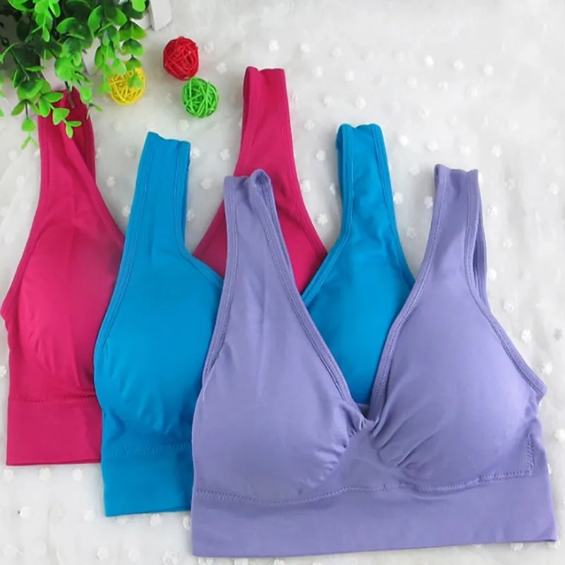 100pcs/sexy sport bra With Pads Seamless push up bra plus size XXXL underwear wireless Bra