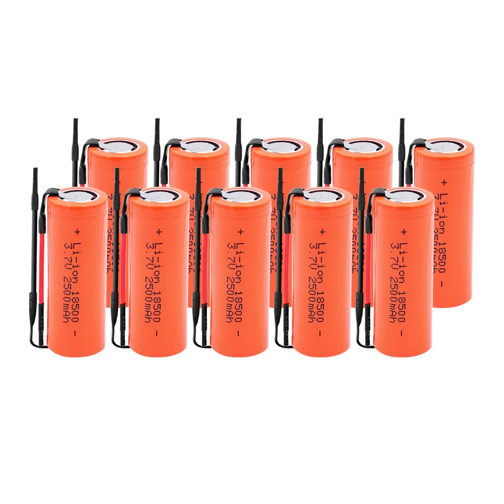 Перезаряжаемая 18500 литиевая батарея 3,7 V 2500mAh батареи электронная сигарета аккумуляторная батарея высокого разряда+ DIY Linie
