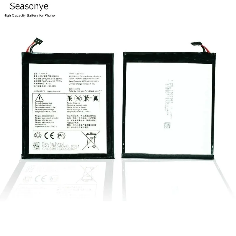 Запасная батарея Seasonye для телефона Alcatel One Touch A3 XL 3000 9008X 9008D 9008 мАч/Вт/ч розничная