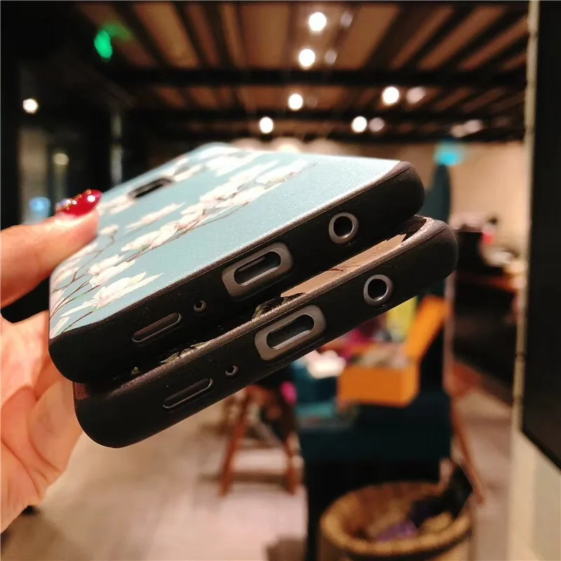 Сексуальный цветочный узор мягкий ТПУ чехол для телефона Samsung Galaxy S8 S9 плюс S9Plus Note 9