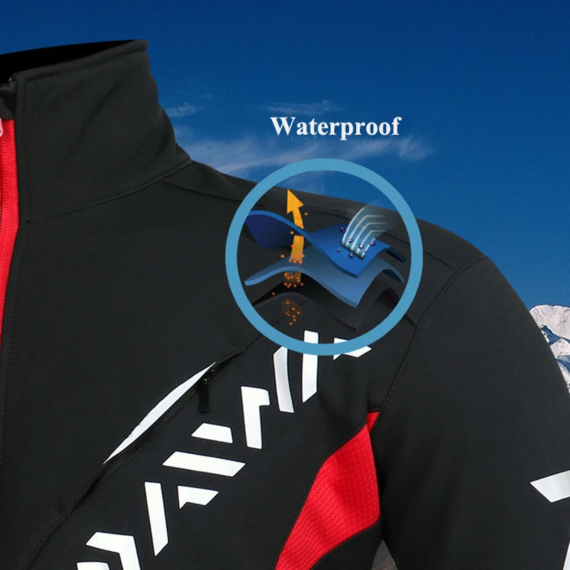 Мужская спортивная куртка DAIWA водонепроницаемая с капюшоном и длинным рукавом