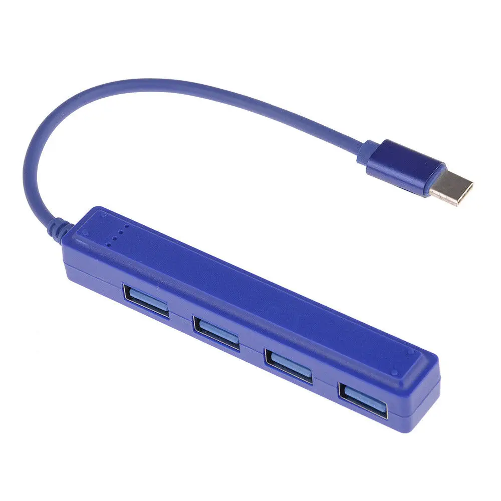 Тип с разъемами типа C и 4 Порты разъёмы USB 2 0 HUB адаптер кабель USB-C подключаться к