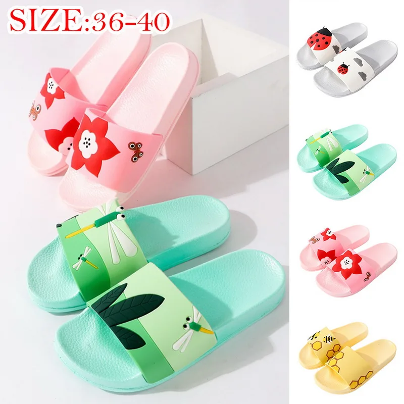 MoneRffi/Летняя женская обувь милые тапочки с животными сандалии героями