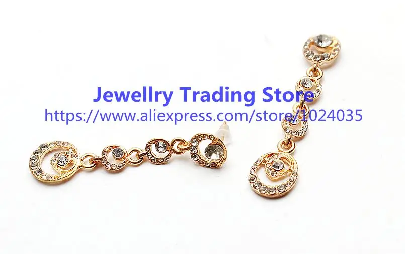 Оптовые женские серьги модного ювелирного изделия с камнями раундовых вырезов из меди нового дизайна с горячими продажами eh17071105
