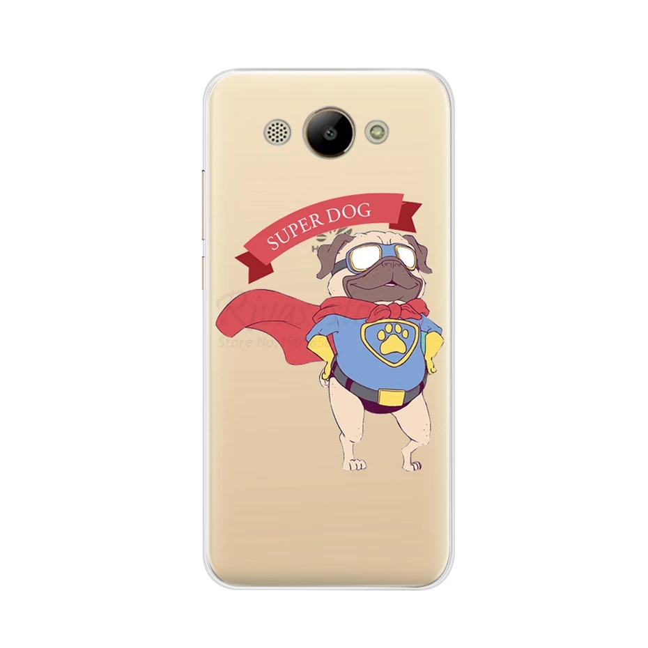 Мягкий чехол из ТПУ для Huawei Y3, силиконовый чехол для телефона, задняя крышка для Huawei Y3 /Y5 lite CRO-U00 CRO-L22 U00, чехол - Цвет: Темно-синий