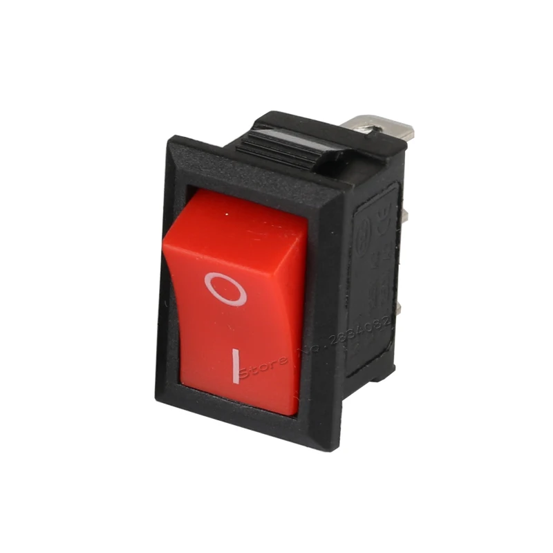 3 штифта 6A/250VAC 10А/125VAC SPDT кулисный переключатель лодки 2 положения файла ВКЛ ВЫКЛ