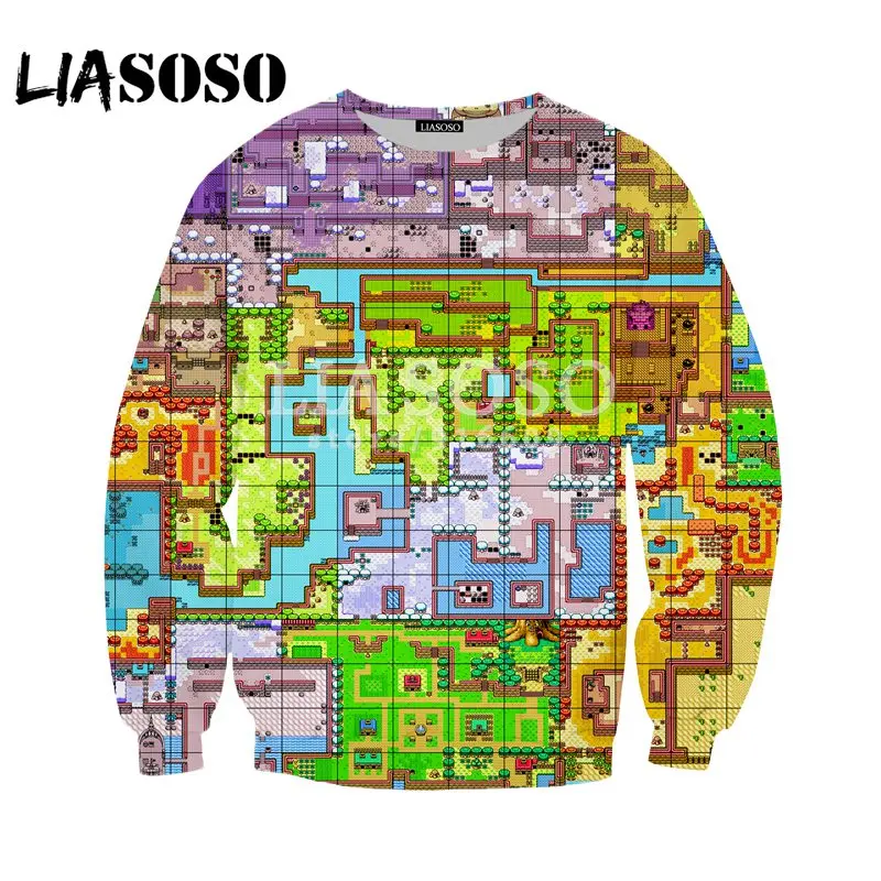 LIASOSO новая игра Zelda карты рубашки 3D печать футболка/Толстовка хипстер хорошее