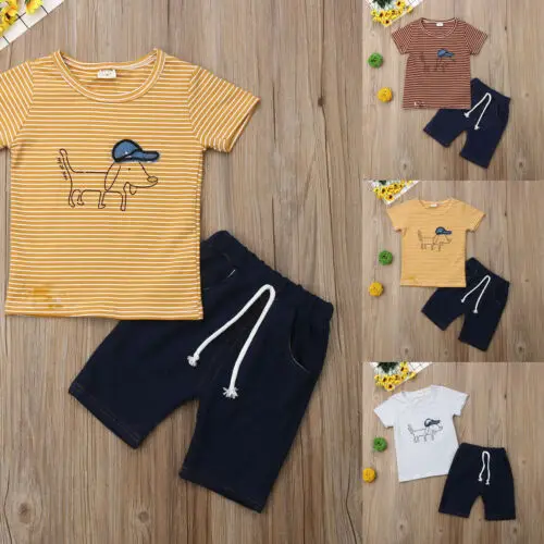 2019 New Hot Sale 2Pcs Newborn Toddler Infant Baby Boy Girls Clothes T-shirt Tops+Pants Outfit Set | Детская одежда и обувь