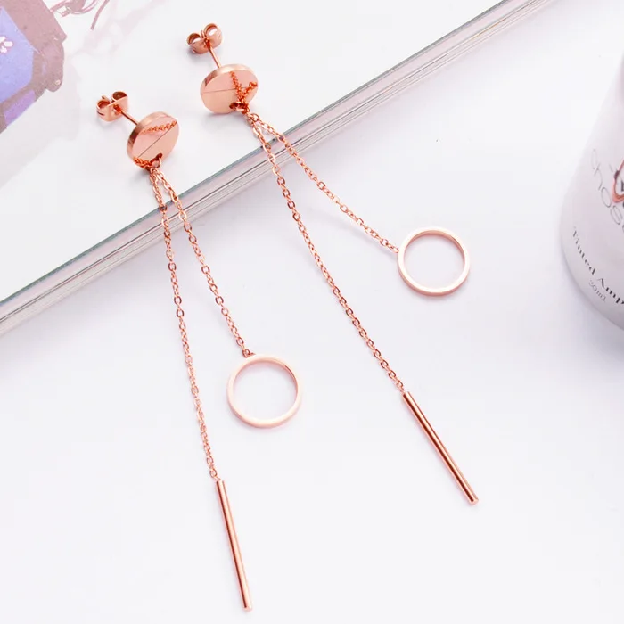 Бренд YUN RUO цвет розового золота круглые женские украшения подарок для девушек