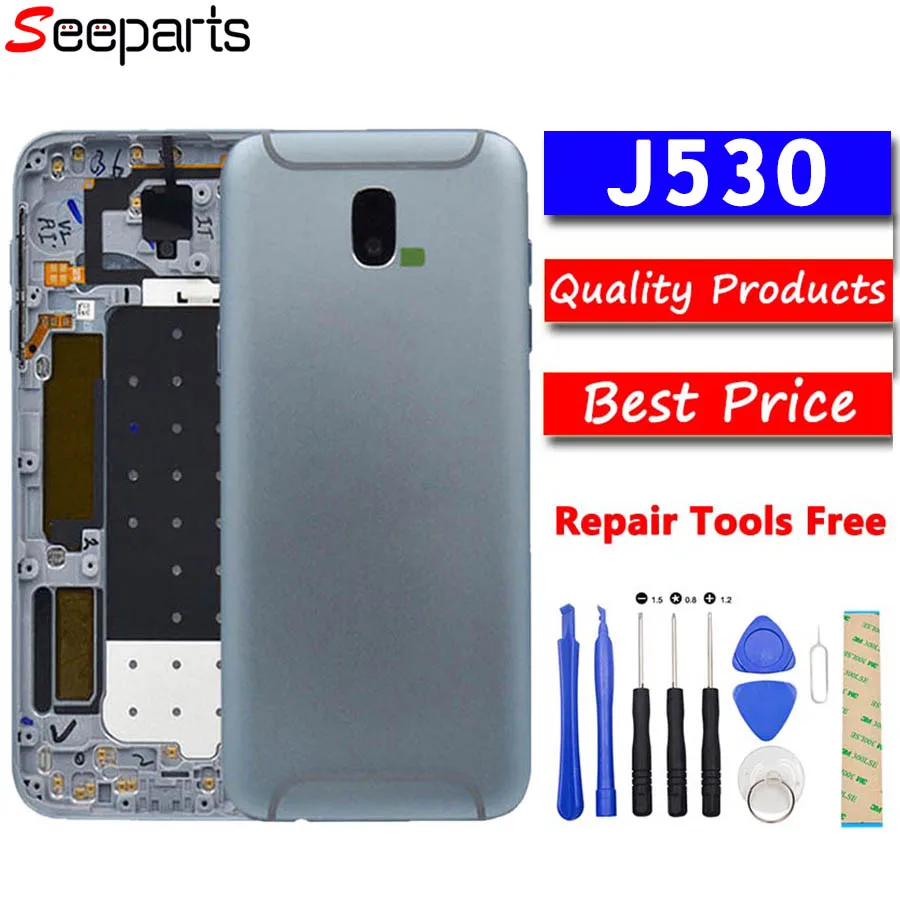 Для Samsung Galaxy J5 2017 J530 Задняя крышка батареи Дверь стеклянная корпуса для SM j530F +