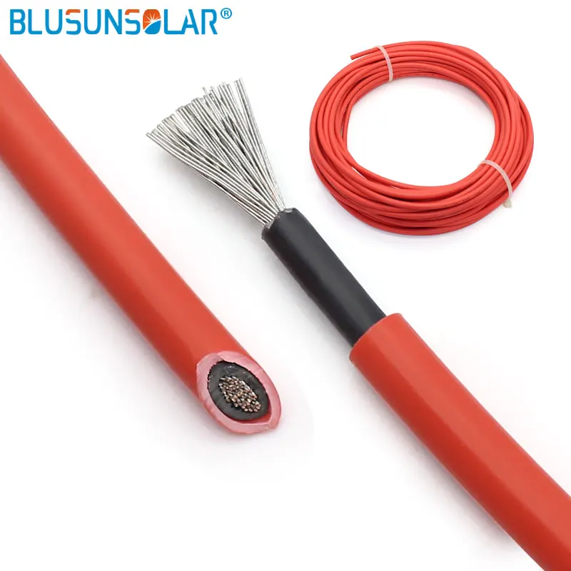 10 метров/рулон 4mm2 (12AWG) Солнечный Кабель красный и черный Pv кабель провод медный
