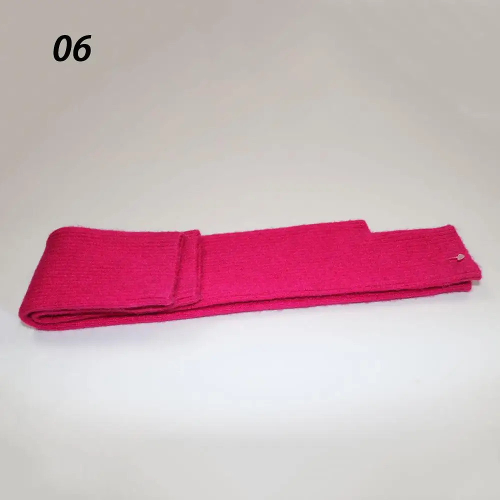 06 Rose Red Sparsil женские новые норковые кашемировые перчатки с половинными пальцами теплые мягкие перчатки длиной до локтя осень зима 40 и 50 см длинные вязаные варежки - Цвет: 06 Rose Red