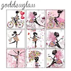 Для девочек прекрасная дама красота 10 шт. Смешанные 12 мм20 мм25 мм30 мм квадратный фото стекло кабошон демо с плоской задней частью, украшения своими руками