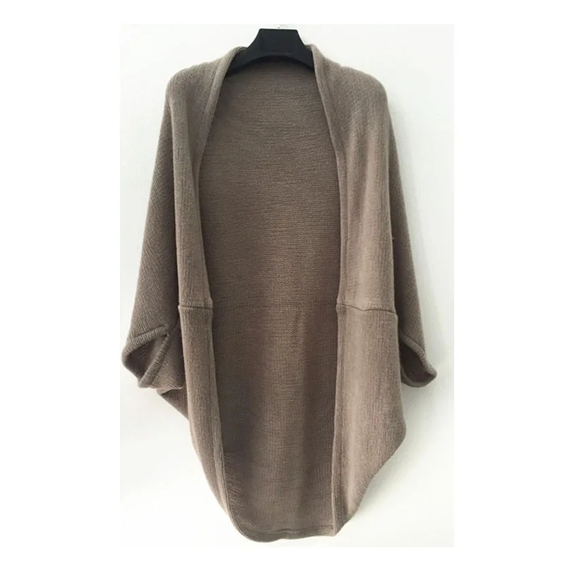 Зимний женский свитер Новый Свободный вязаный с рукавом летучая мышь Дамское