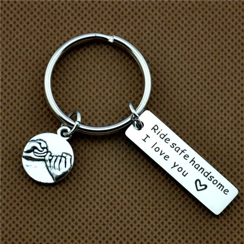 8 Моя любовь keychain.gif t для жены. Безопасный брелок для ключей. подарок бойфренда. Всегда возвращайся домой к нам с подвеской-брелоком - Цвет: 8