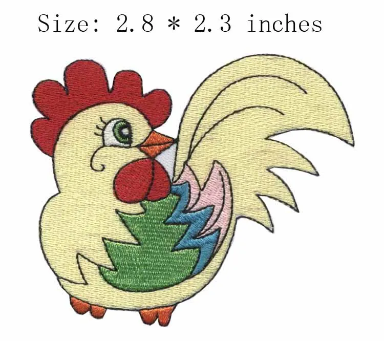 Широкая вышитая нашивка Hen 2 8 дюйма для логотипа бренда/ворса/войлока