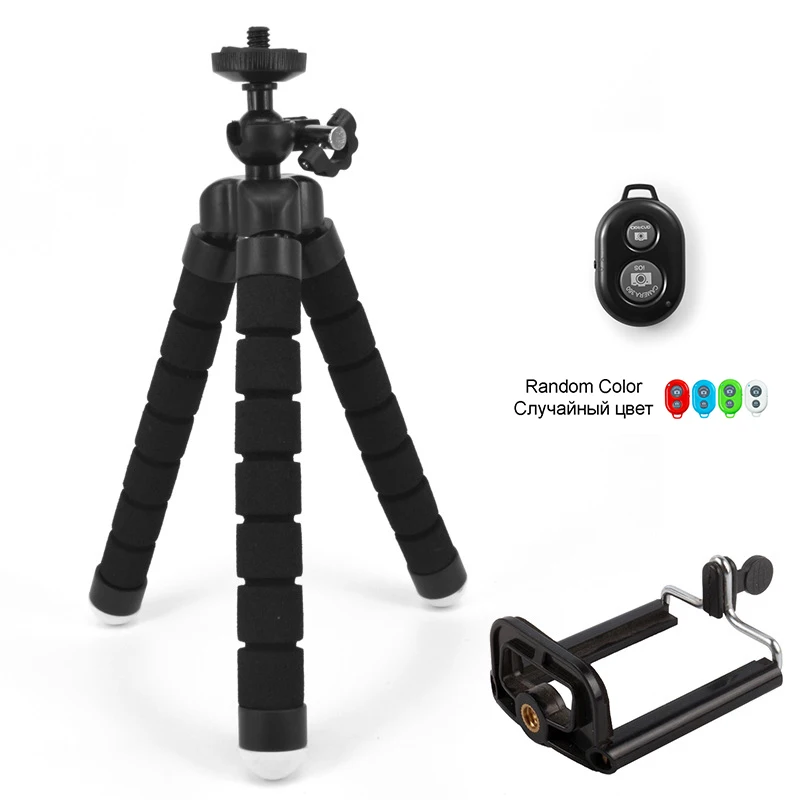 Black-Tripod-3O Гибкий мини штатив Gorillapod Octopus для iPhone, samsung, Xiaomi, huawei, zte, держатель для камеры Gopro - Цвет: Black-Tripod-3O