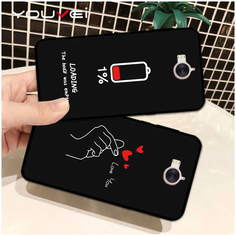 YOUVEI чехол для Coque huawei Y5 Mya-l22 Mya-u29 чехол черный мягкий TPU задняя крышка для huawei Y5 Y6 чехол для телефона
