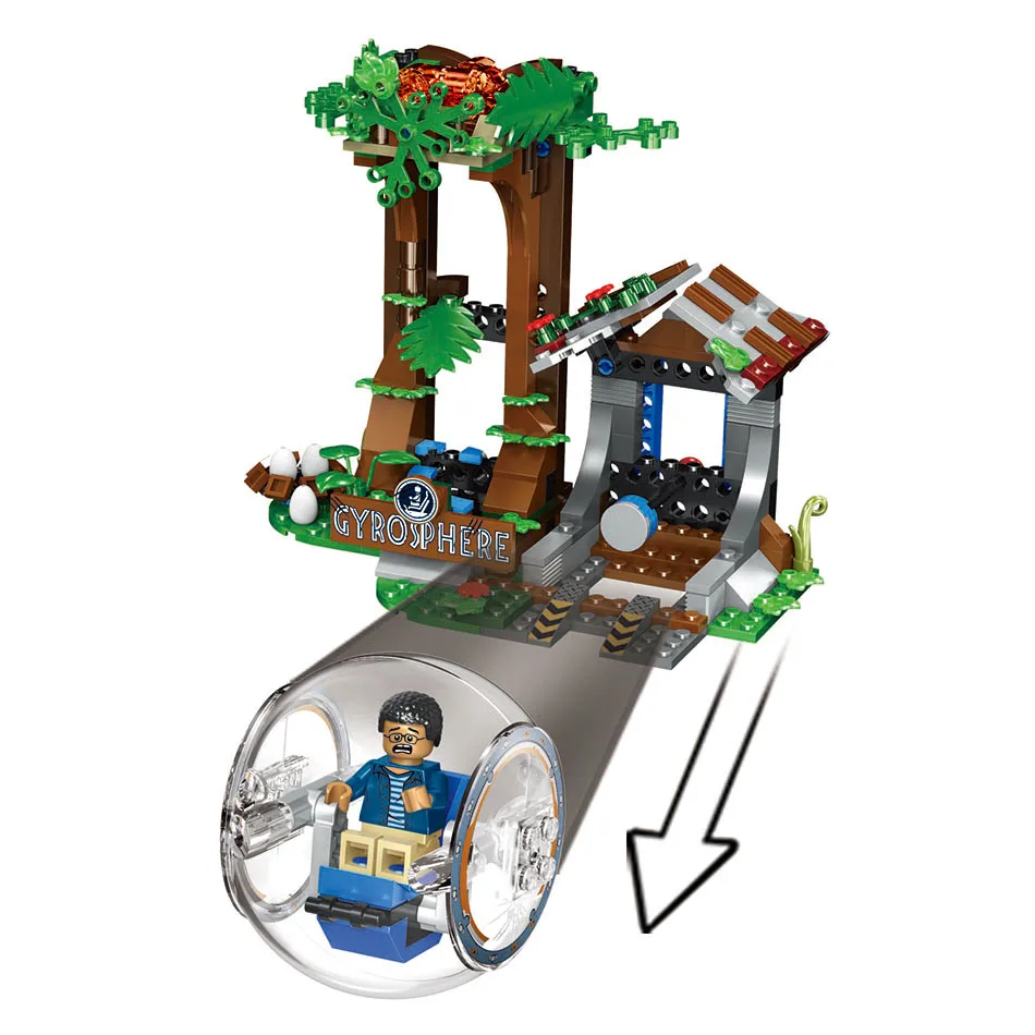 596 шт. маленькие строительные блоки совместимые с Lepinging мир Юрского периода carnoaurus