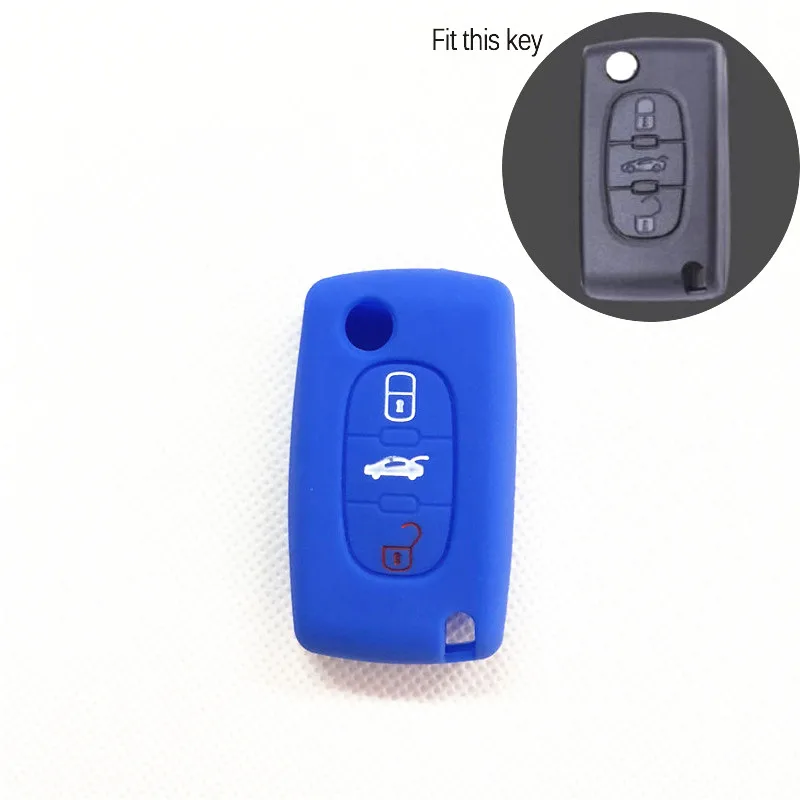 Силиконовый чехол для ключей брелок дистанционного управления Крышка Citroen C1 C2 C3 C4