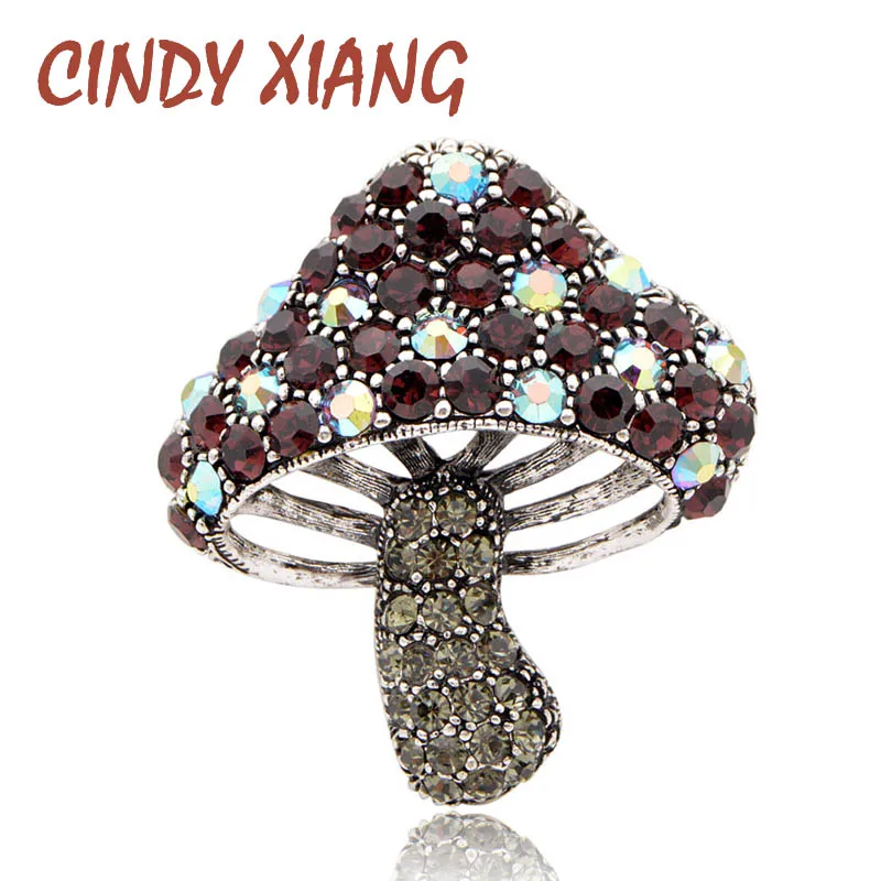 Винтажная женская брошь &quotГриб&quot CINDY XIANG модное и милое украшение в виде гриба