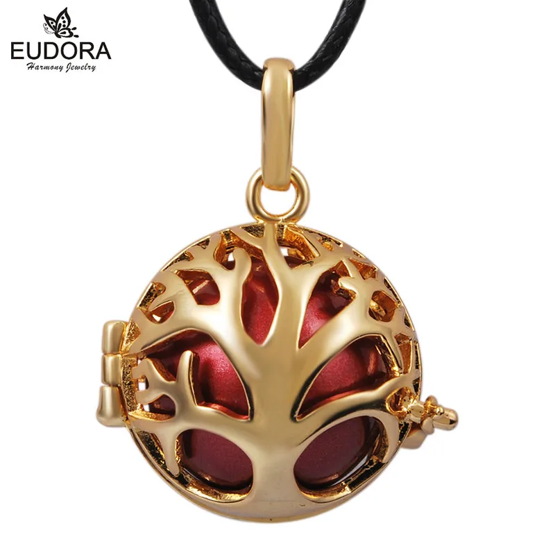 

Family Tree Eudora Harmony Ball Pendant Necklace Baby Jewelry Angel Caller Gold Color Pendant With 20mm Soft sounds Chime bell