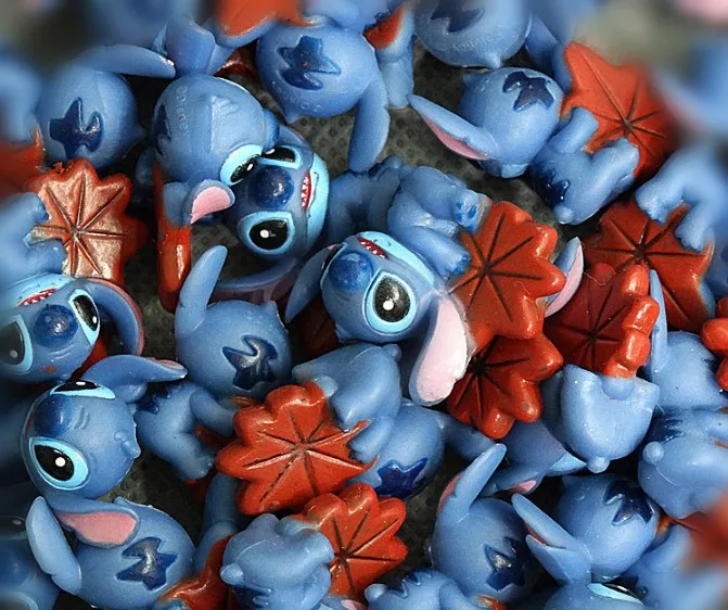 50 шт. Лило и Ститч ПВХ Фигурки Игрушка Мини стежок Модель Коллекционная кукла