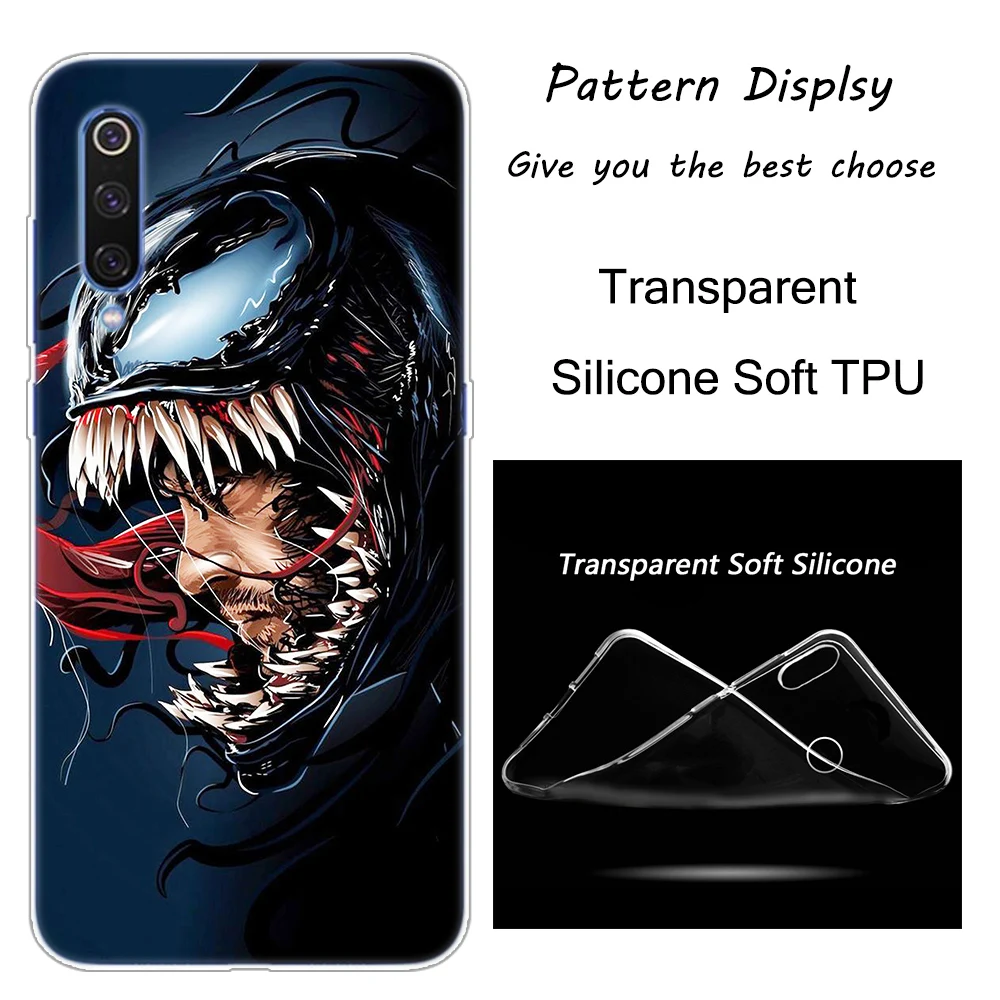 010 Горячая Venom с героями комиксов Марвел, силиконовый чехол для Xiaomi Pocophone F1 9T 9 9SE 8 A2 Lite A1 A2 Mix3 Redmi K20 7A Note 4 4X5 6 7 Pro S2 крышка - Цвет: 010