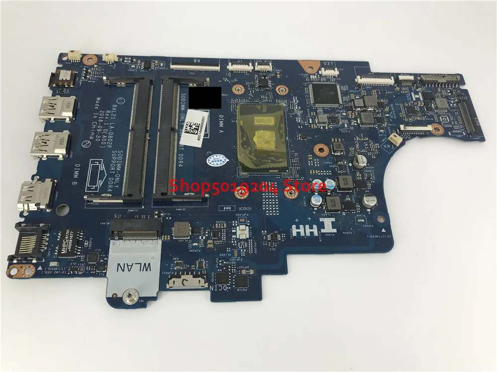 

CN-057K0H 057K0H 57K0H BAL21 LA-D802P FOR DELL Inspiron 15 5567 5767 Laptop Motherboard With I3-7100U DDR4 100% Tested mainboard