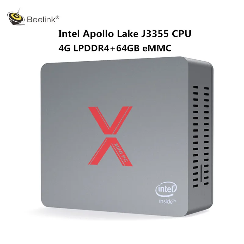 Beelink BT3 X Мини ПК Intel Apollo Lake J3355 graphics 500 4 Гб 64 2 г 5 8 Г WiFi BT4.0 мини телеприставка