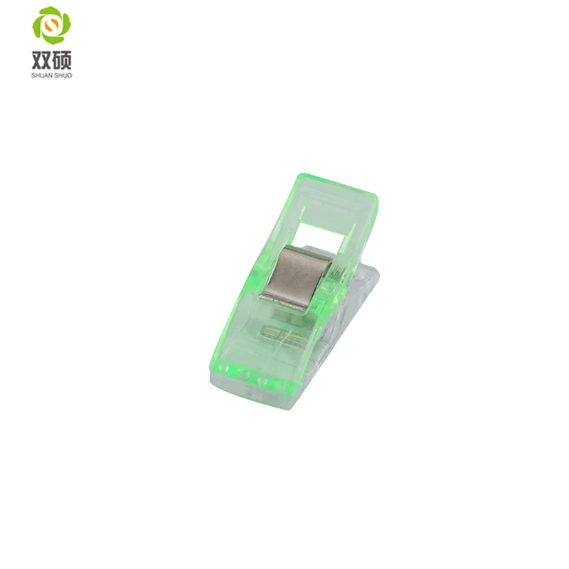 B 20PCS Shuanshuo, пластиковые зажимы для шитья, 20 шт., прозрачные, для шитья, для одеяла, для переплета, пластиковые зажимы, упаковка, замечательные пластиковые зажимы - Цвет: B 20PCS
