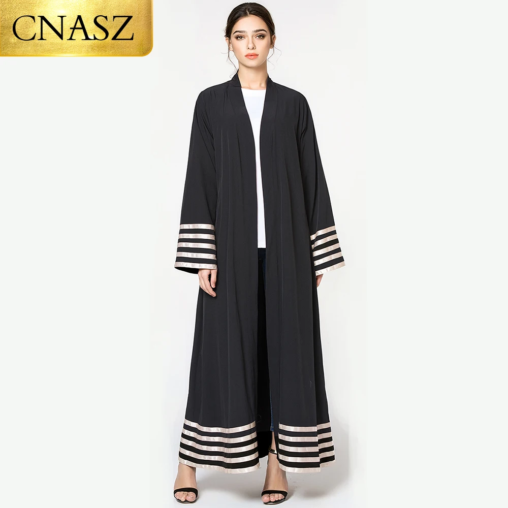 Полосатые арабские строчки abaya новый дизайн простой торжественный стиль