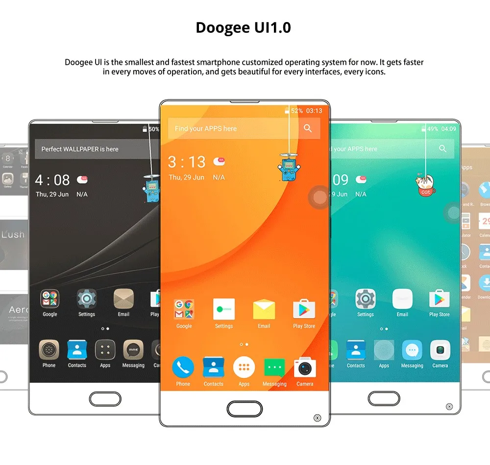 DOOGEE MIX 4 Гб+ 64 Гб Безель смартфон Двойная камера 5,5 ''AMOLED MTK Helio P25 Восьмиядерный мобильный телефон