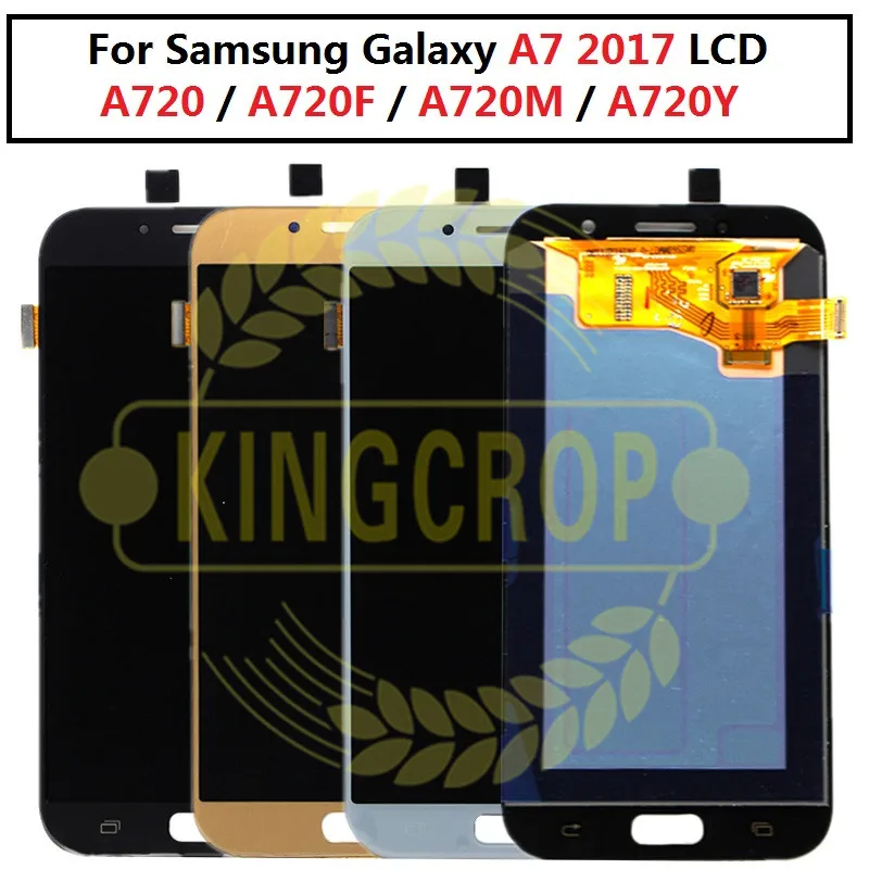 Для SAMSUNG GALAXY A7 2017 A720 A720F SM ЖК дисплей сенсорный экран дигитайзер для сборки