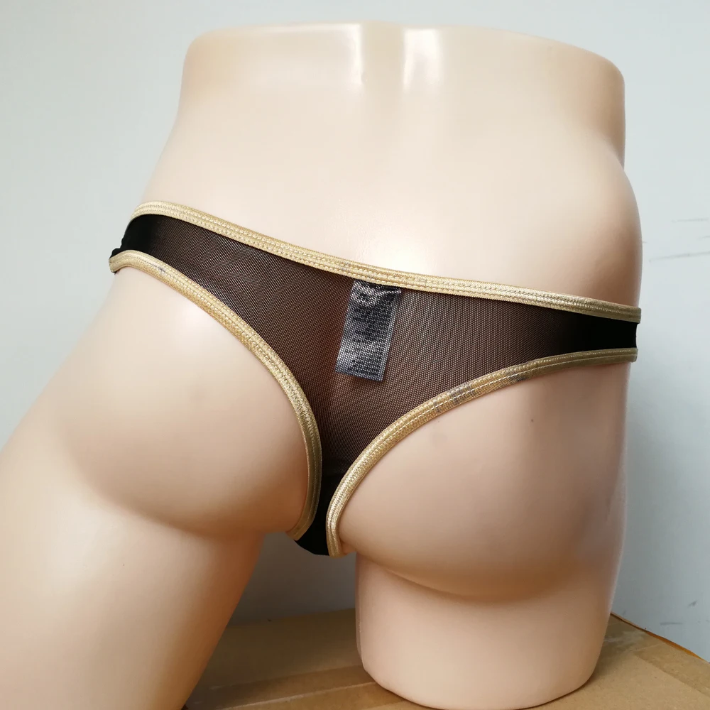 

Sexy Men U Pouch Gay Underwear Thongs Mesh G-String Transprant Jockstrap Underwear Cock Ring Micro Thong Sheer FX7