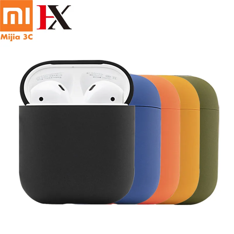 Xiaomi Youpin Apple AirPods bluetooth гарнитура с крышкой скраб ПУ ПК защитой от помех портативная